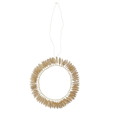 'Clio Hoop Champagne' Beaded Ornament by Bungalow of Denmark