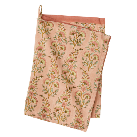 Cotton Kitchen Towel 'Calla Peach' by Bungalow of Denmark