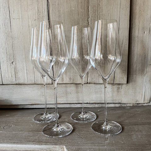 Finesse 'Clear' Glass 'Champagne Glasses' set of four by SP Collection of Belgium