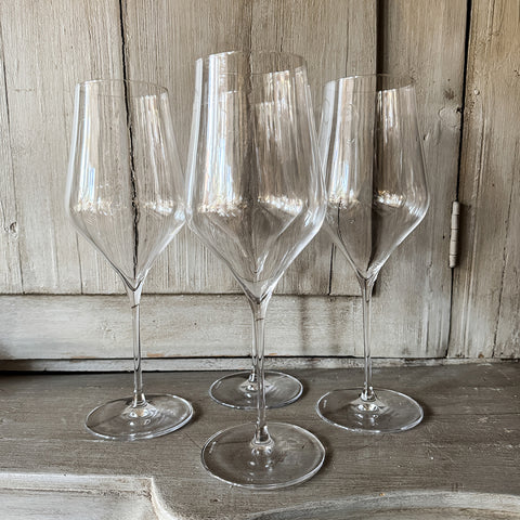 Finesse Clear Glass White Wine Glasses set of four by SP Collectio Curated Living