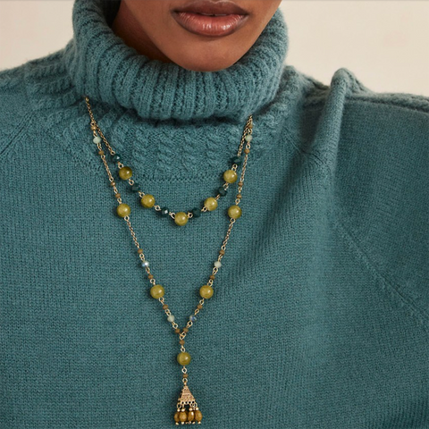 Green 'Whetu' Necklace by NKN Nekane