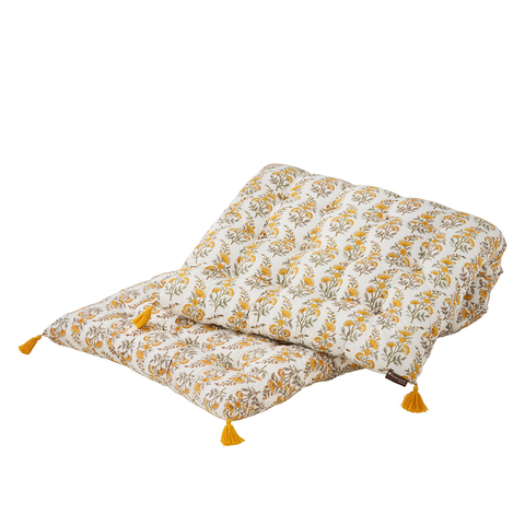 Hand Block Printed 'Calla Honey' Mattress by Bungalow of Denmark