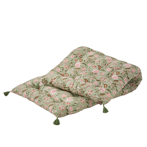 Hand Block Printed 'Divya Artichoke' Mattress by Bungalow of Denmark