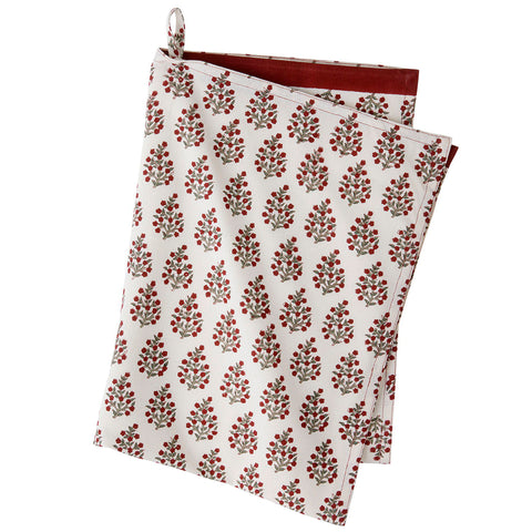 Cotton Kitchen Towel 'Samira Scarlet' by Bungalow of Denmark