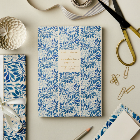 Weekly Planner 'Blue Flora' by Wanderlust