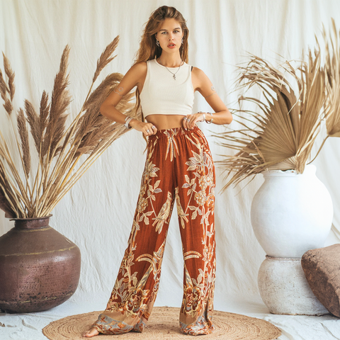 'Terra Di Siena' Lounge Pants by Brahmaki of India