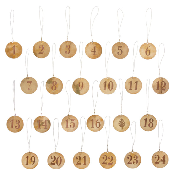 Golden Christmas Advent Calendar Numbers. – Curated Living